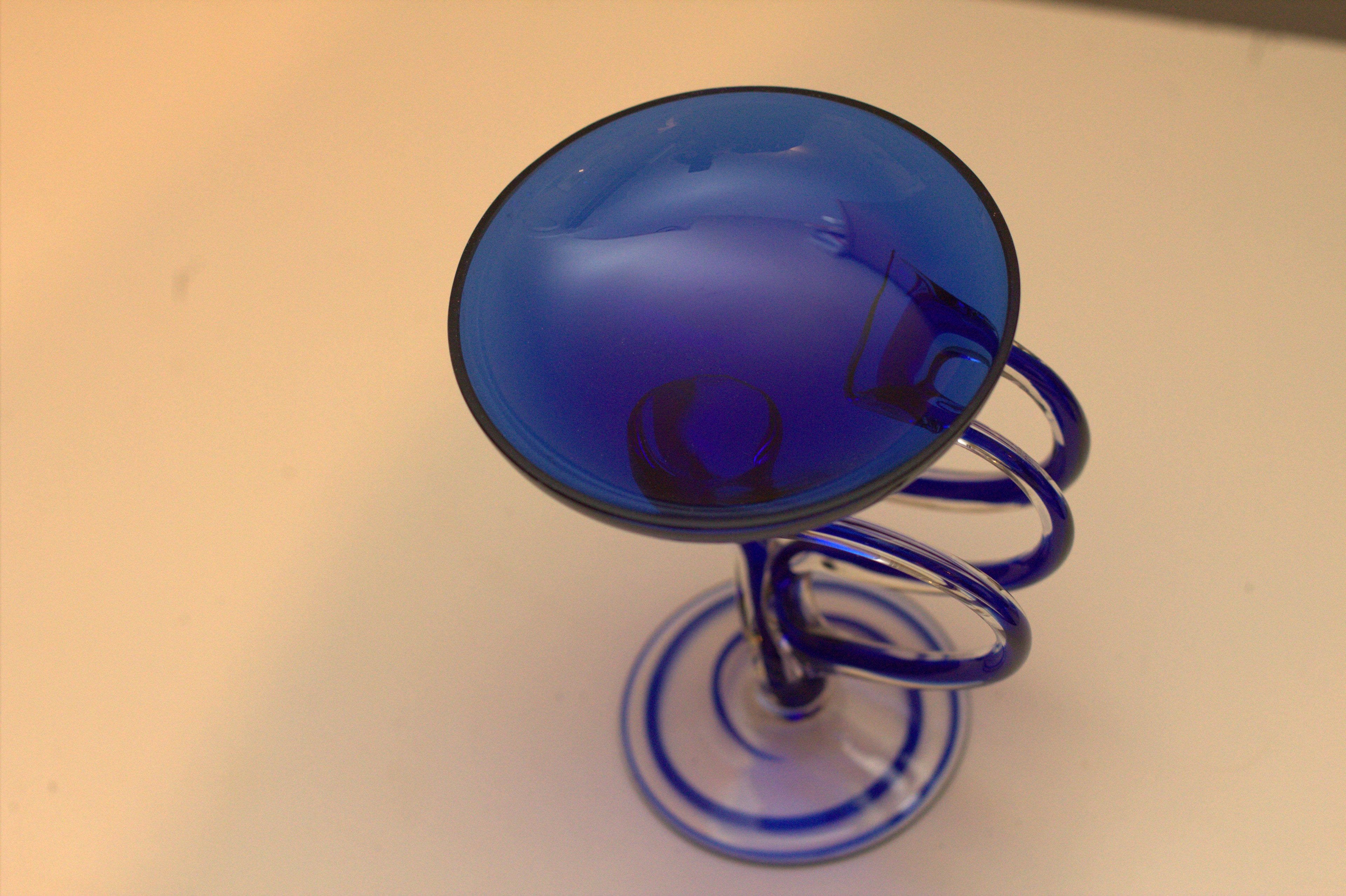 Jozefina Krosno Art Glass "Jellyfish" Pedestal Bowl&nbsp;