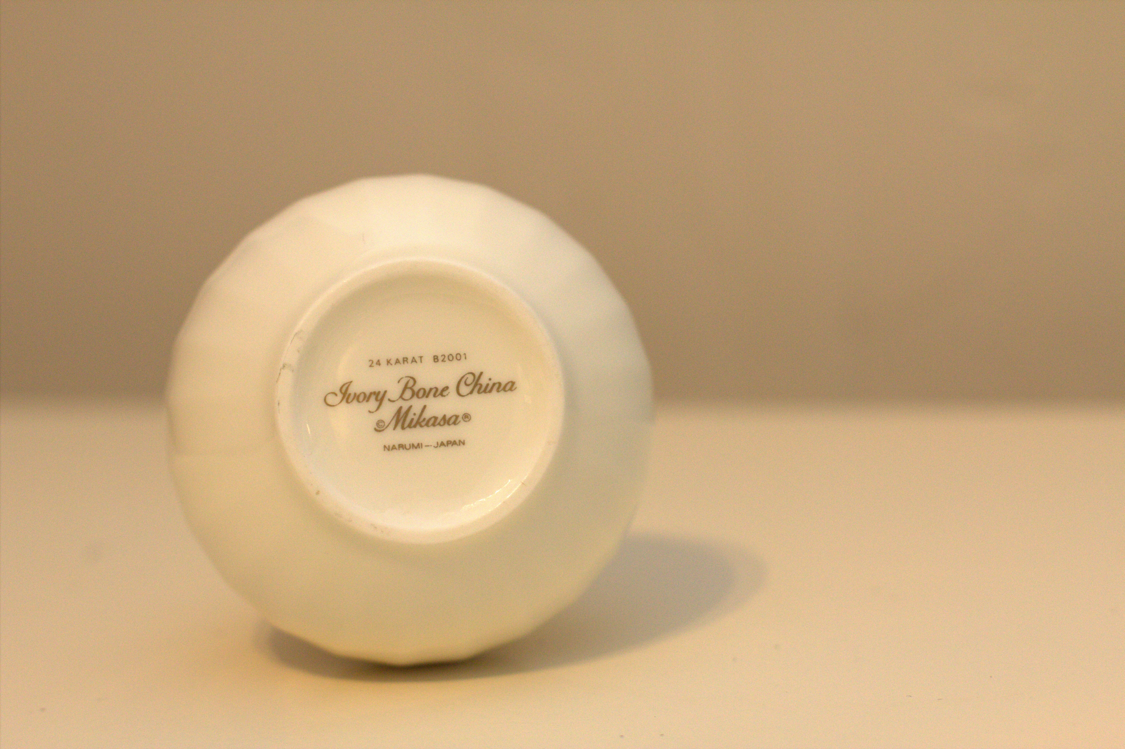 24 Karat Ivory Bone China Mikasa Narumi - Japan